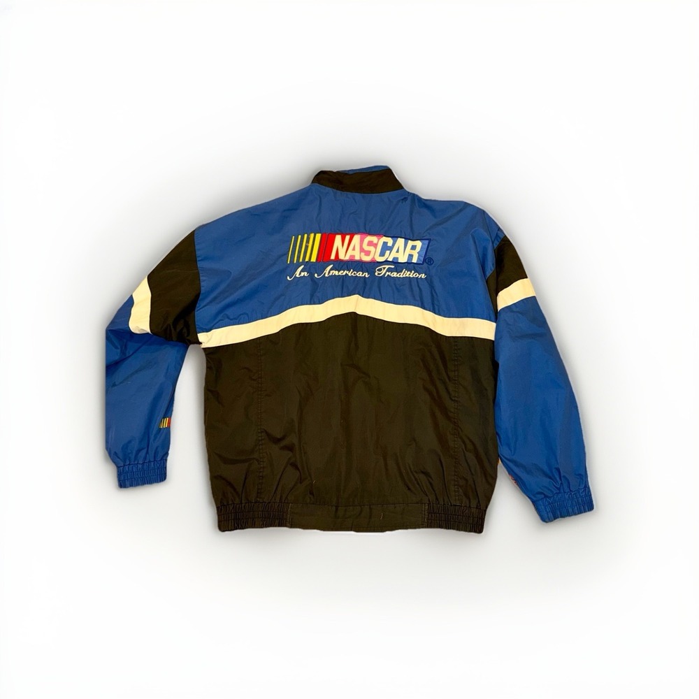Vintage NASCAR Racing Jacket XXL Chase Authentics Blue Black Embroidered Y2K‎